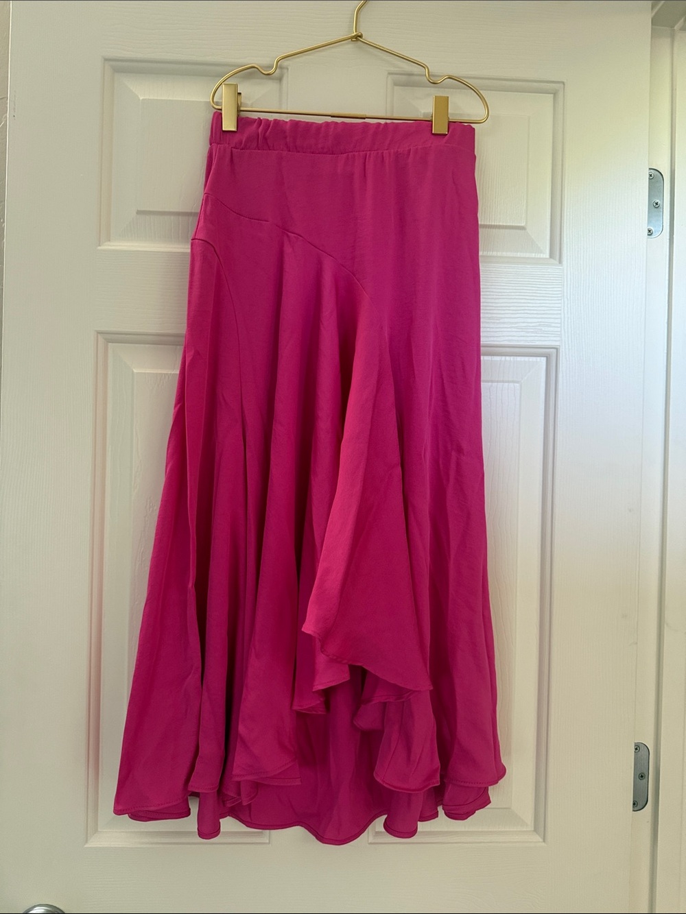 Tyche Hot Pink High-Low Flowy Skirt